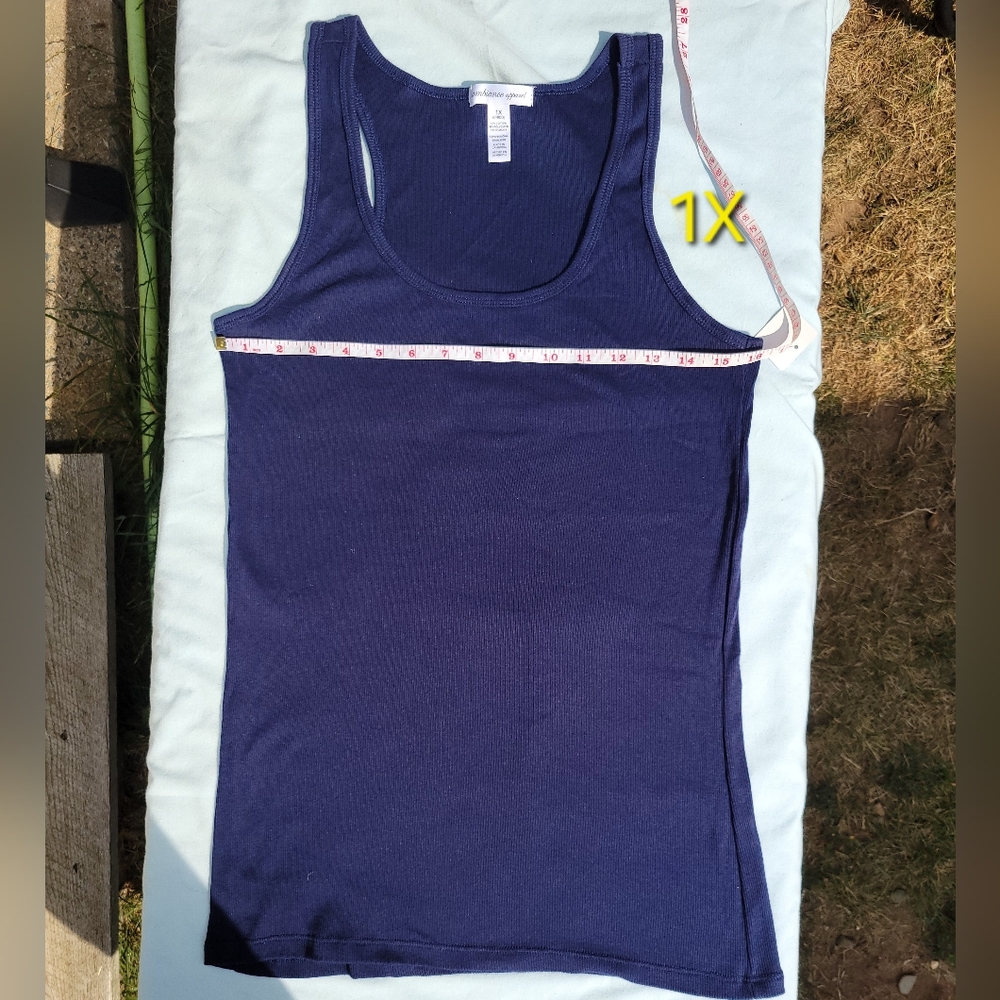 Ambiance Deep Blue Tank Top Apparel 1X 2X